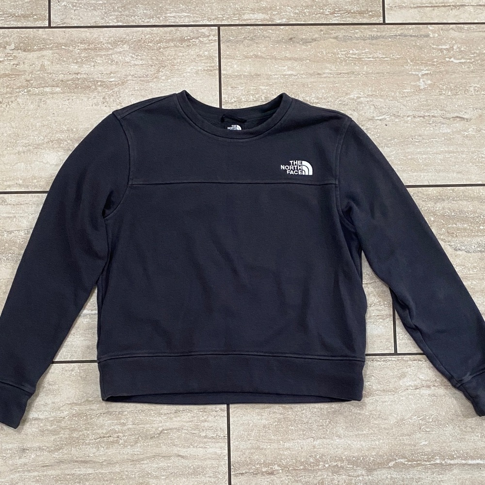 The North Face Charcoal Cropped Crew Neck Sweater